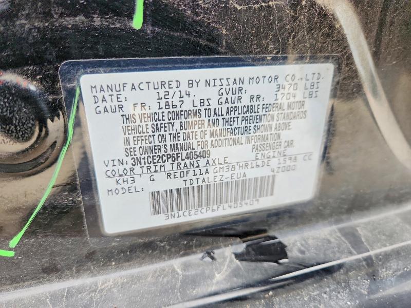 Aukcja sprzedaży 2015 Nissan Versa Note, vin: 3N1CE2CP6FL405409, numer aukcji: 54175106