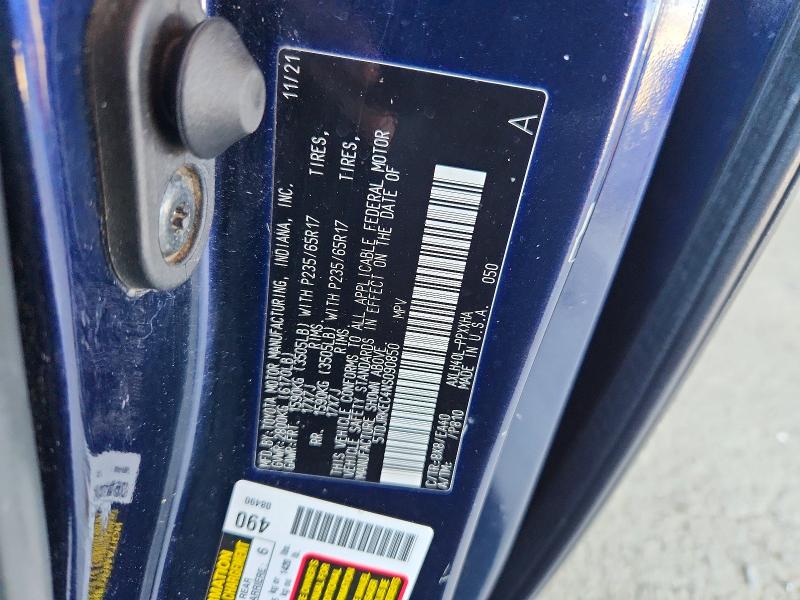 Aukcja sprzedaży 2022 Toyota Sienna, vin: 5TDJRKEC4NS090850, numer aukcji: 52912596