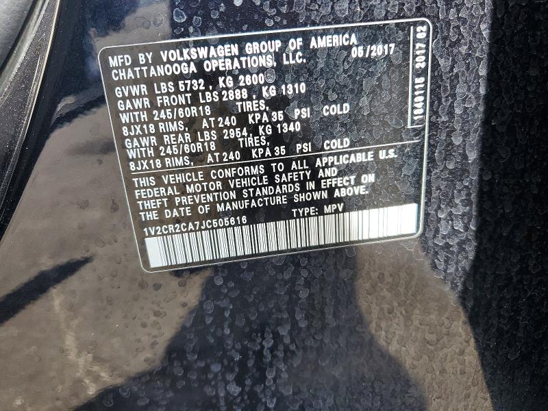 Aukcja sprzedaży 2018 Volkswagen Atlas, vin: 1V2CR2CA7JC505616, numer aukcji: 54018226