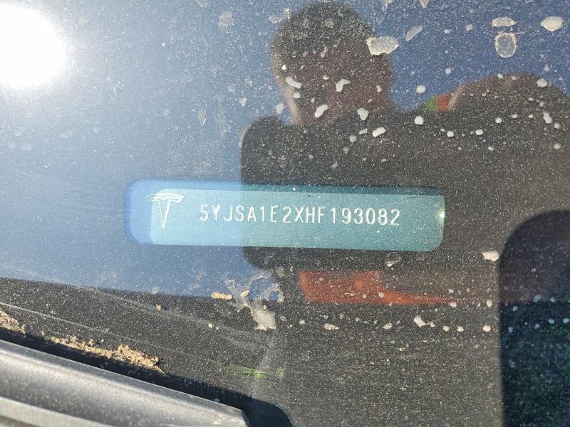 Продажа на аукционе авто 2017 Tesla Model S, vin: 5YJSA1E2XHF193082, номер лота: 52900046