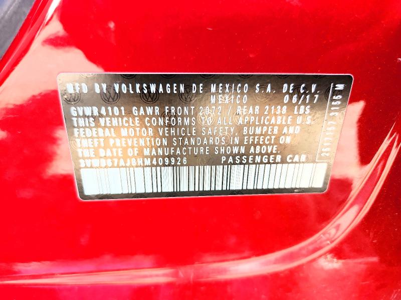55337916 :رقم المزاد ، 3VWB67AJ8HM409926 vin ، 2017 Volkswagen Jetta مزاد بيع