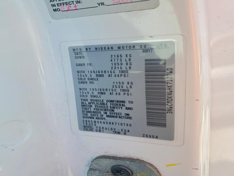 Продажа на аукционе авто 2017 Nissan Nv200, vin: 3N6CM0KN6HK710760, номер лота: 53840076