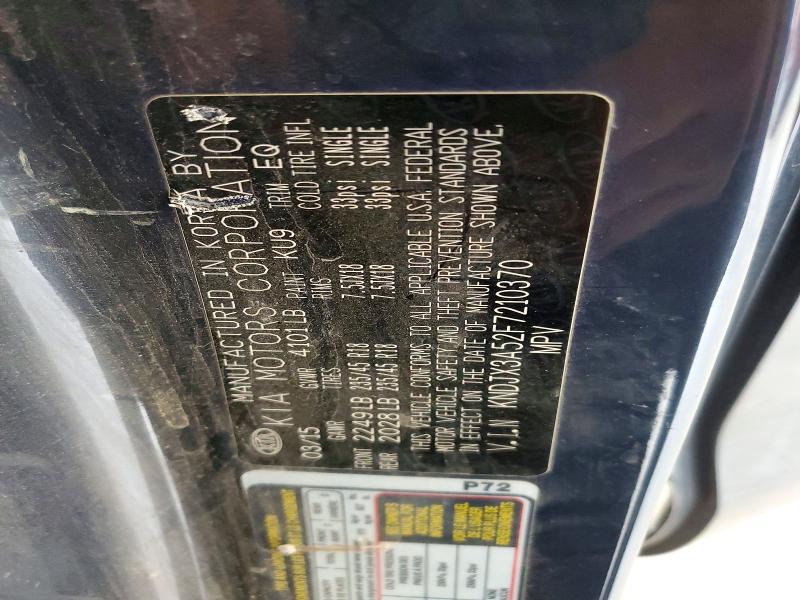 52933776 :رقم المزاد ، KNDJX3A52F7210370 vin ، 2015 Kia Soul مزاد بيع