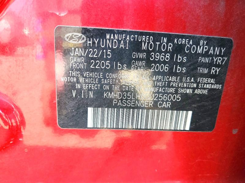 54125696 :رقم المزاد ، KMHD35LH8GU256005 vin ، 2016 Hyundai Elantra Gt مزاد بيع