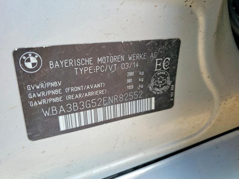 53926776 :رقم المزاد ، WBA3B3G52ENR82552 vin ، 2014 Bmw 328 مزاد بيع