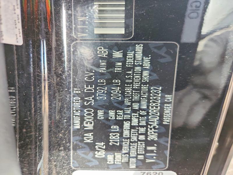 54234456 :رقم المزاد ، 3KPF54AD2RE823232 vin ، 2024 Kia Forte مزاد بيع