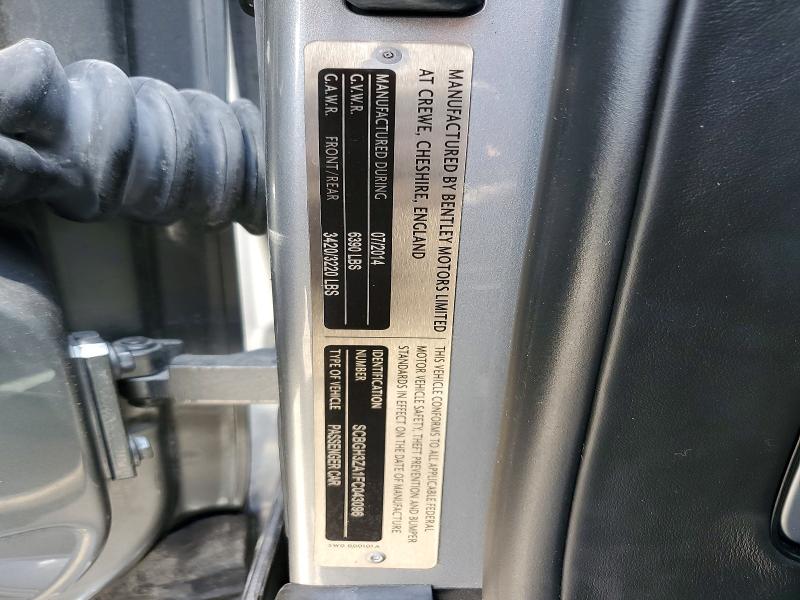 Продаж на аукціоні авто 2015 Bentley Continental, vin: SCBGH3ZA1FC043096, номер лоту: 53620506