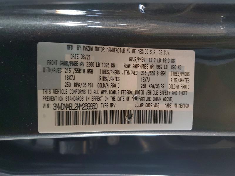 52725756 :رقم المزاد ، 3MVDMABL2MM269850 vin ، 2021 Mazda Cx-30 مزاد بيع