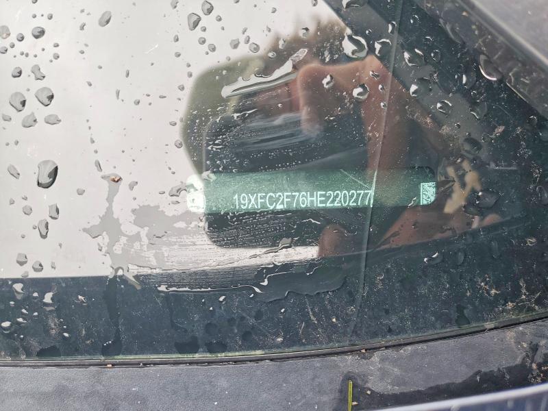 53522546 :رقم المزاد ، 19XFC2F76HE220277 vin ، 2017 Honda Civic مزاد بيع