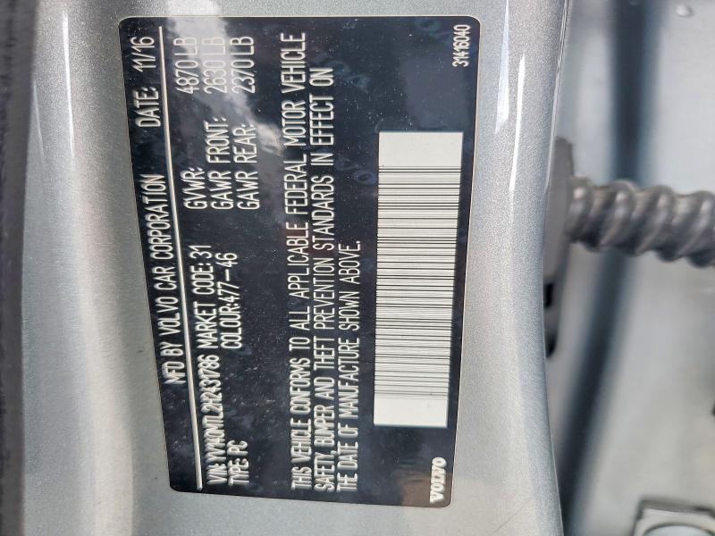 Продаж на аукціоні авто 2017 Volvo S60, vin: YV140MTL2H2431786, номер лоту: 54466076