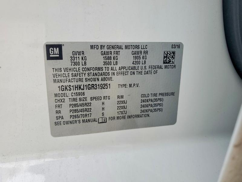 Продажа на аукционе авто 2016 Gmc Yukon Xl, vin: 1GKS1HKJ1GR319251, номер лота: 53559086