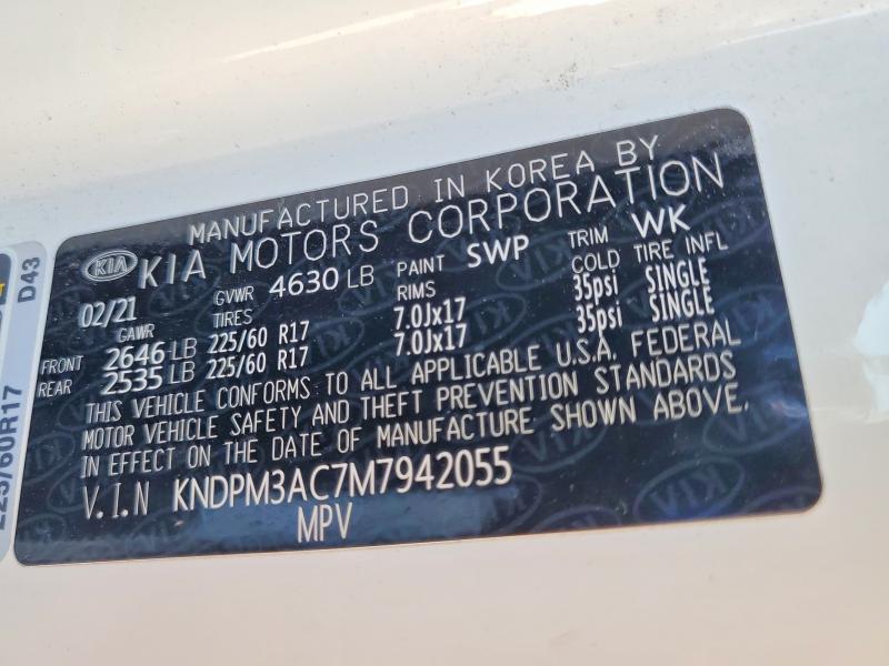 Aukcja sprzedaży 2021 Kia Sportage, vin: KNDPM3AC7M7942055, numer aukcji: 53046836