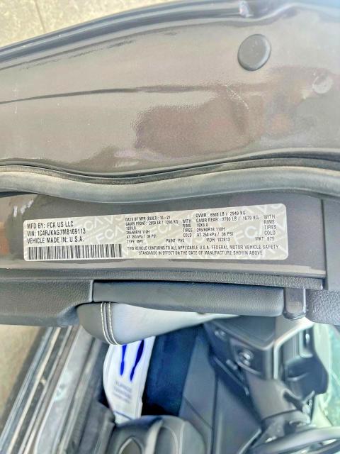 Aukcja sprzedaży 2021 Jeep Grand Cherokee, vin: 1C4RJKAG7M8169113, numer aukcji: 53263786