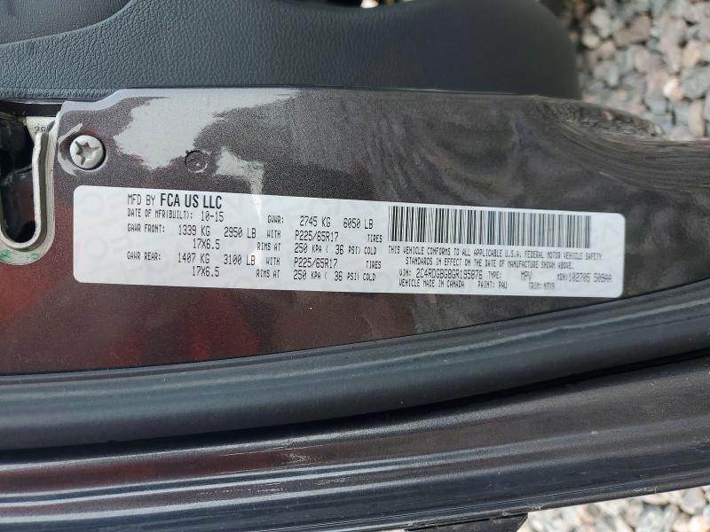 Продаж на аукціоні авто 2016 Dodge Grand Caravan, vin: 2C4RDGBG8GR195876, номер лоту: 54760596