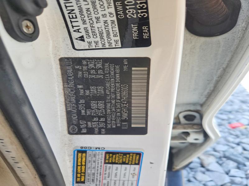 52645226 :رقم المزاد ، 5NMSH13E47H086003 vin ، 2007 Hyundai Santa Fe مزاد بيع