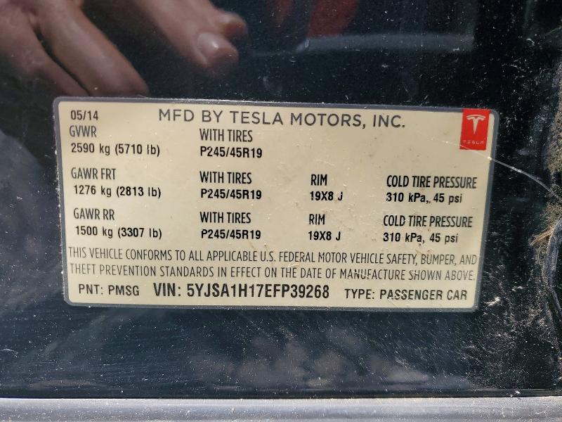 Продажа на аукционе авто 2014 Tesla Model S, vin: 5YJSA1H17EFP39268, номер лота: 53122876