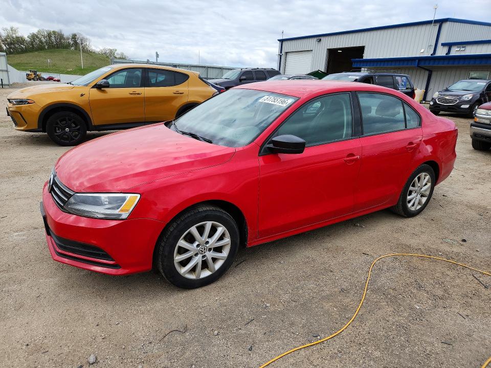 51755196 :رقم المزاد ، 3VWD17AJ7FM309255 vin ، 2015 Volkswagen Jetta مزاد بيع