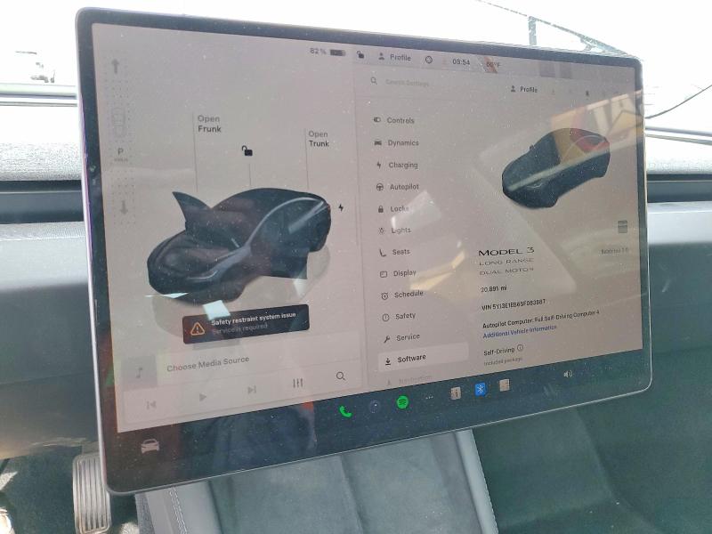 Aukcja sprzedaży 2025 Tesla Model 3, vin: 5YJ3E1EB6SF083887, numer aukcji: 51993526