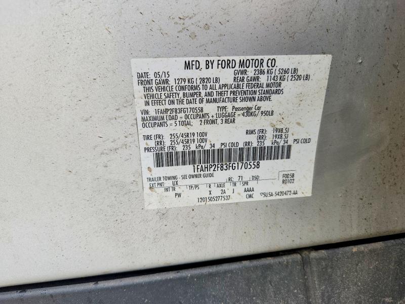 Продажа на аукционе авто 2015 Ford Taurus, vin: 1FAHP2F83FG170558, номер лота: 54550986