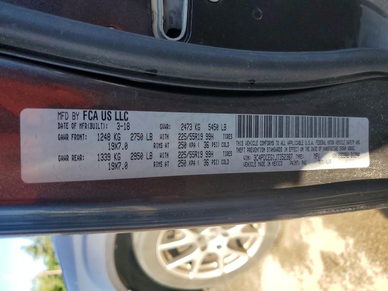 Продажа на аукционе авто 2018 Dodge Journey, vin: 3C4PDCEG1JT352387, номер лота: 52753886