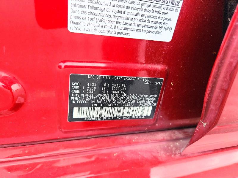 Aukcja sprzedaży 2013 Subaru Legacy, vin: 4S3BMBJ6XC3018973, numer aukcji: 52241716