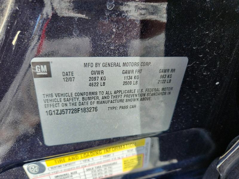 Aukcja sprzedaży 2008 Chevrolet Malibu, vin: 1G1ZJ57728F183276, numer aukcji: 55186606