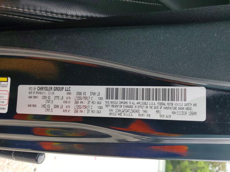 52527126 :رقم المزاد ، 1C4HJWFG4FL542491 vin ، 2015 Jeep Wrangler Unlimited مزاد بيع