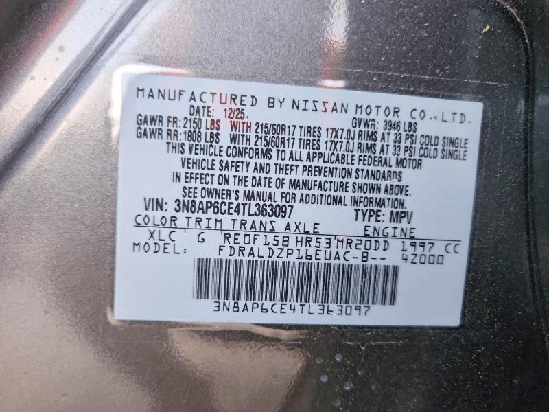 Продаж на аукціоні авто 2026 Nissan Kicks, vin: 3N8AP6CE4TL363097, номер лоту: 52582946
