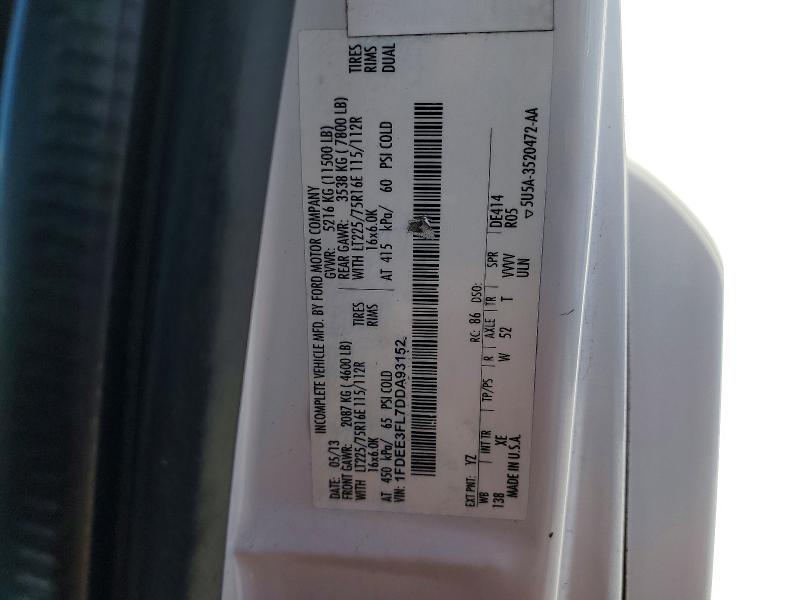 54161836 :رقم المزاد ، 1FDEE3FL7DDA93152 vin ، 2013 Ford Econoline مزاد بيع