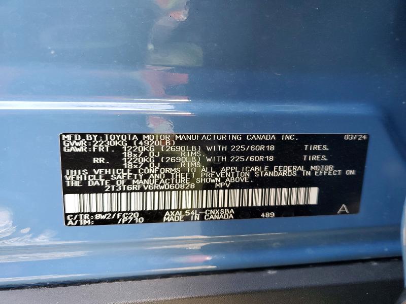 Продаж на аукціоні авто 2024 Toyota Rav4, vin: 2T3T6RFV6RW060828, номер лоту: 54162756