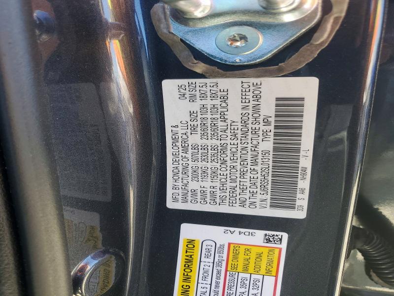 Aukcja sprzedaży 2025 Honda Cr-v, vin: 5J6RS5H52SL013150, numer aukcji: 54083106
