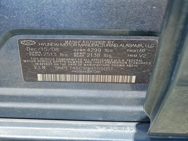 Продаж на аукціоні авто 2009 Hyundai Sonata, vin: 5NPET46C99H555051, номер лоту: 53581076