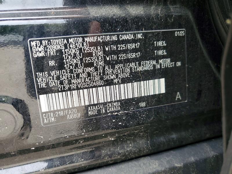 Продаж на аукціоні авто 2025 Toyota Rav4, vin: 2T3P1RFV0SC504860, номер лоту: 54226436
