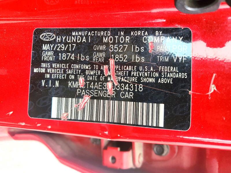 Продажа на аукционе авто 2017 Hyundai Accent, vin: KMHCT4AE3HU334318, номер лота: 54875416