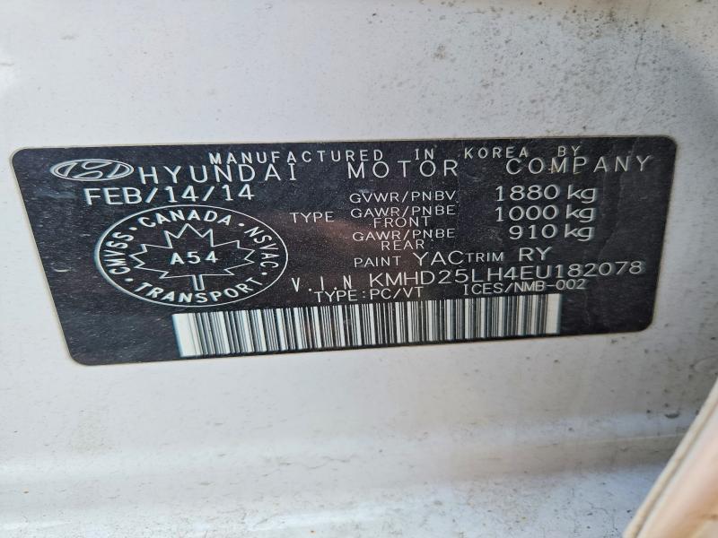 Продажа на аукционе авто 2014 Hyundai Elantra Gt, vin: KMHD25LH4EU182078, номер лота: 52243326