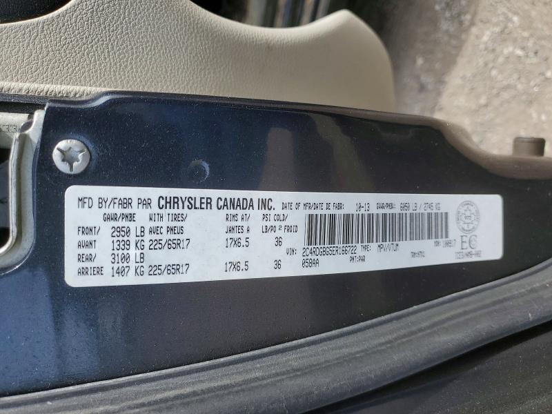 2014 Dodge Grand Caravan მანქანა იყიდება აუქციონზე, vin: 2C4RDGBG5ER166722, აუქციონის ნომერი: 54065326