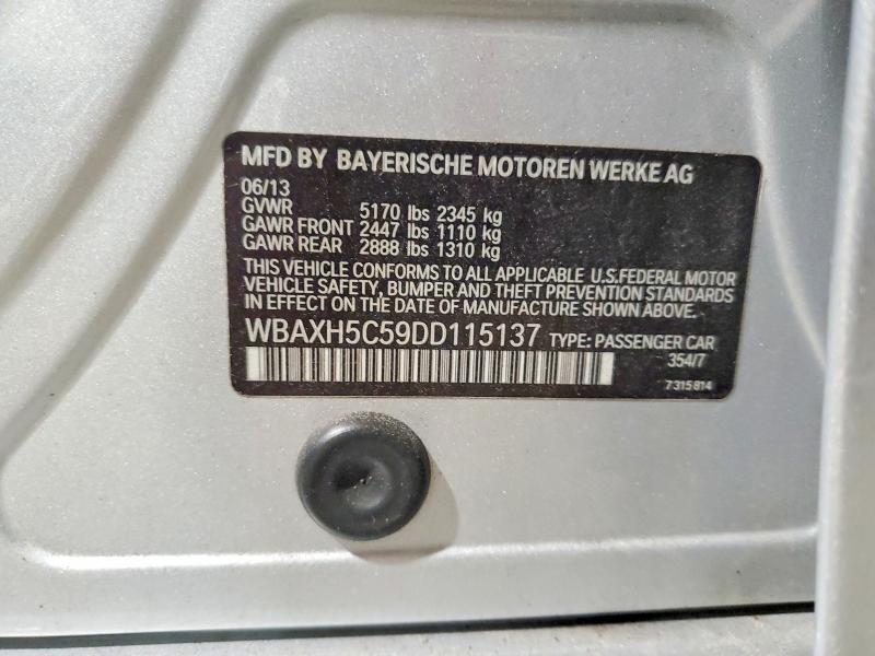 Aukcja sprzedaży 2013 Bmw 528, vin: WBAXH5C59DD115137, numer aukcji: 51648156