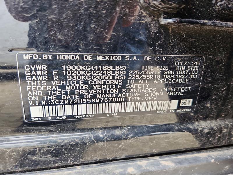 Aukcja sprzedaży 2025 Honda Hr-v, vin: 3CZRZ2H55SM767006, numer aukcji: 52154256