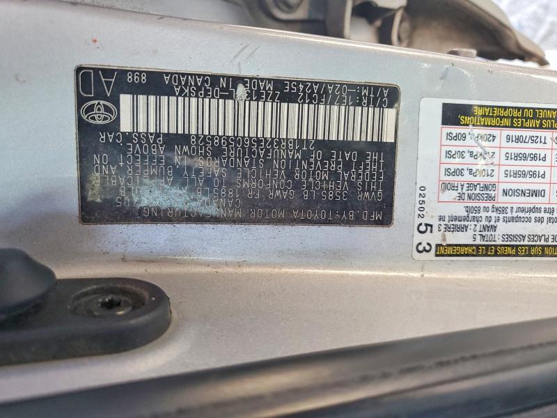 52044896 :رقم المزاد ، 2T1BR32E56C598528 vin ، 2006 Toyota Corolla مزاد بيع