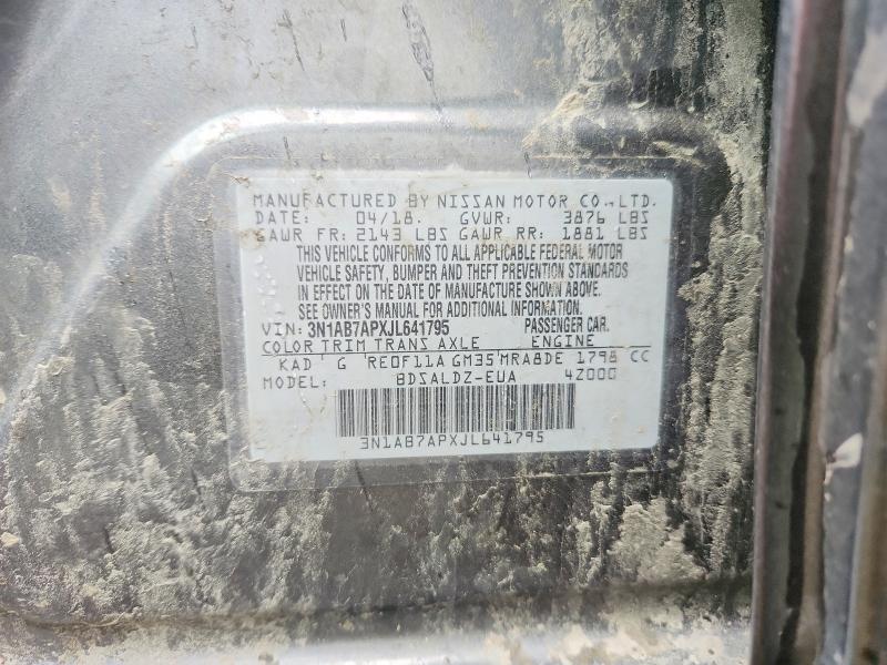 Aukcja sprzedaży 2018 Nissan Sentra, vin: 3N1AB7APXJL641795, numer aukcji: 52625126