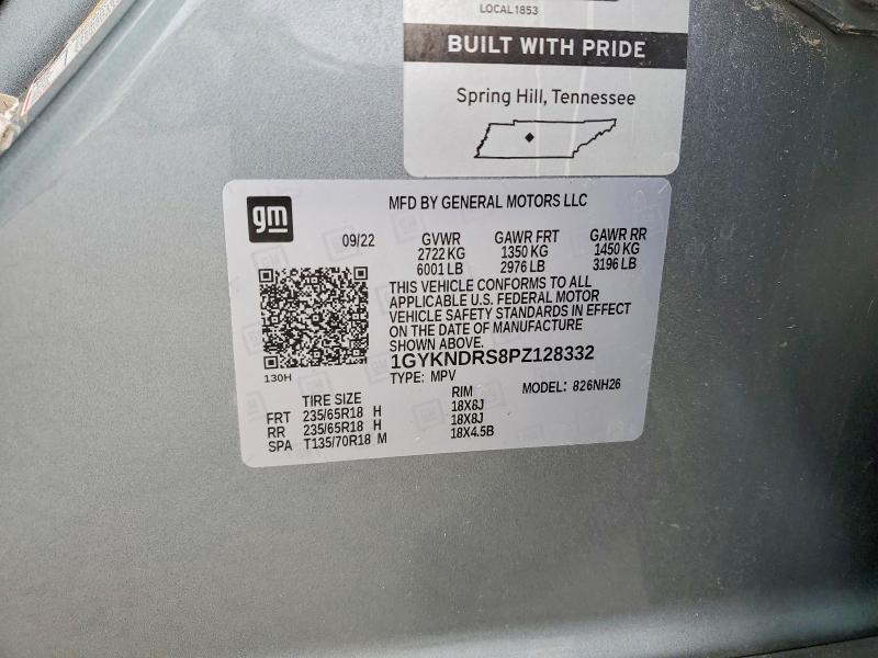 52915376 :رقم المزاد ، 1GYKNDRS8PZ128332 vin ، 2023 Cadillac Xt5 مزاد بيع