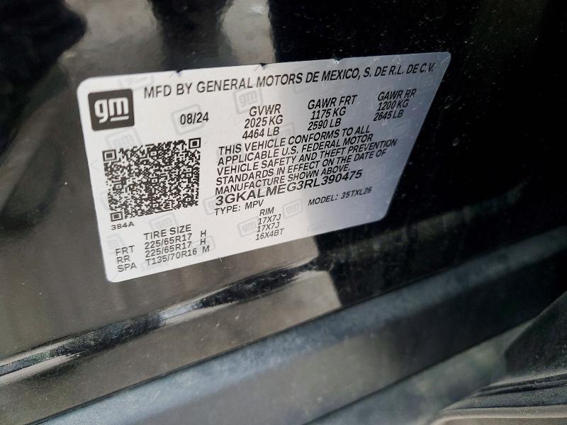 2024 Gmc Terrain მანქანა იყიდება აუქციონზე, vin: 3GKALMEG3RL390475, აუქციონის ნომერი: 52467886