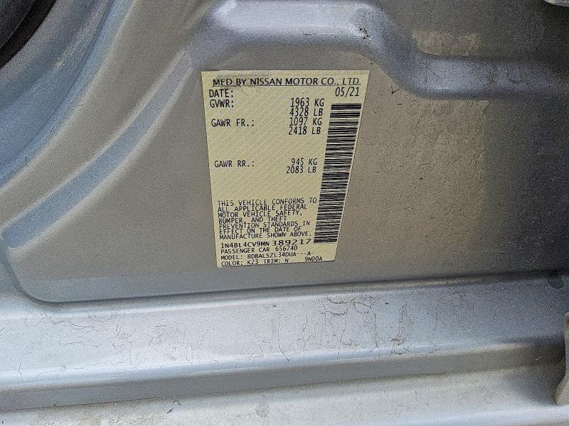 Продажа на аукционе авто 2021 Nissan Altima, vin: 1N4BL4CV9MN389217, номер лота: 54754156