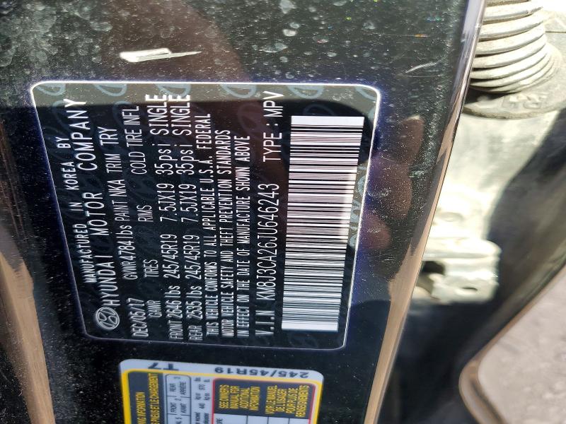 Продажа на аукционе авто 2018 Hyundai Tucson, vin: KM8J3CA26JU646243, номер лота: 53295016