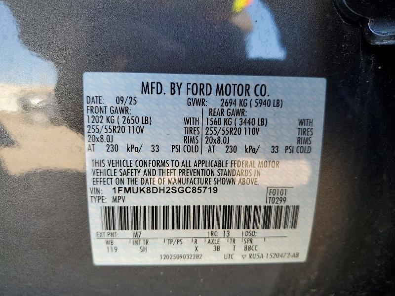 Продаж на аукціоні авто 2025 Ford Explorer, vin: 1FMUK8DH2SGC85719, номер лоту: 51730276