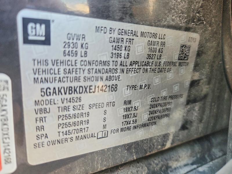 Продаж на аукціоні авто 2014 Buick Enclave, vin: 5GAKVBKDXEJ142168, номер лоту: 53972506