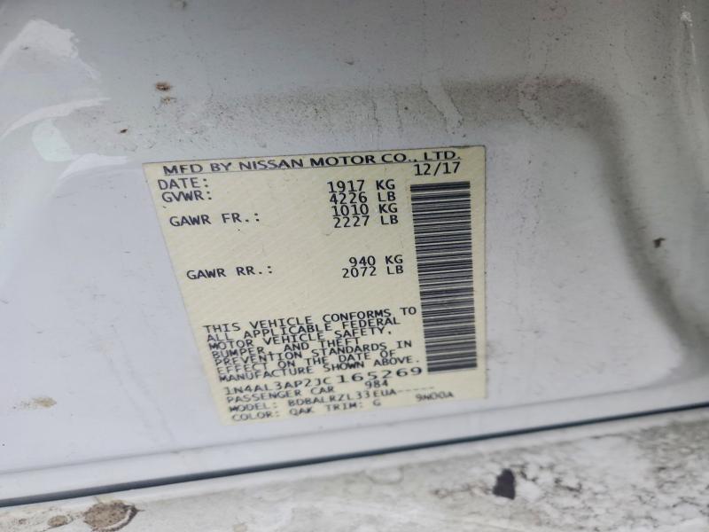 Aukcja sprzedaży 2018 Nissan Altima, vin: 1N4AL3AP2JC165269, numer aukcji: 53975766