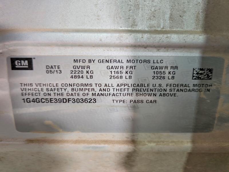 Продажа на аукционе авто 2013 Buick Lacrosse, vin: 1G4GC5E39DF303623, номер лота: 54461206