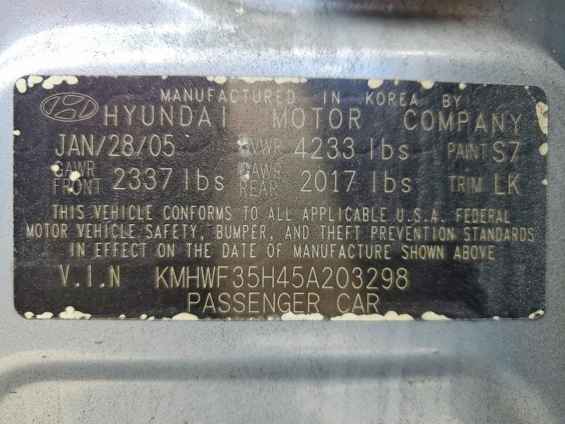 Продажа на аукционе авто 2005 Hyundai Sonata, vin: KMHWF35H45A203298, номер лота: 54218816