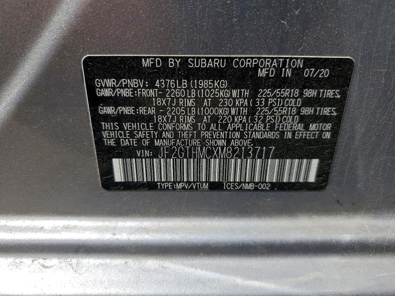 Продажа на аукционе авто 2021 Subaru Crosstrek, vin: JF2GTHMCXM8213717, номер лота: 52686496